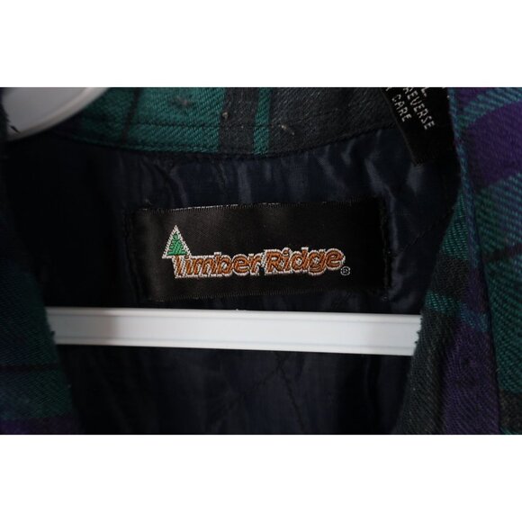 Vintage 90s Streetwear Mens Large Distressed Quilted Flannel Button Shirt Jacket - Picture 12 of 16